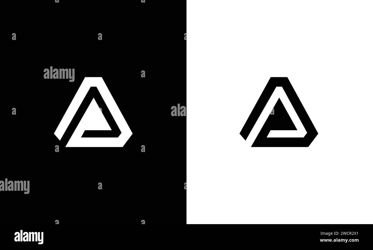 Alphabet letter icon logo AP Stock Vector