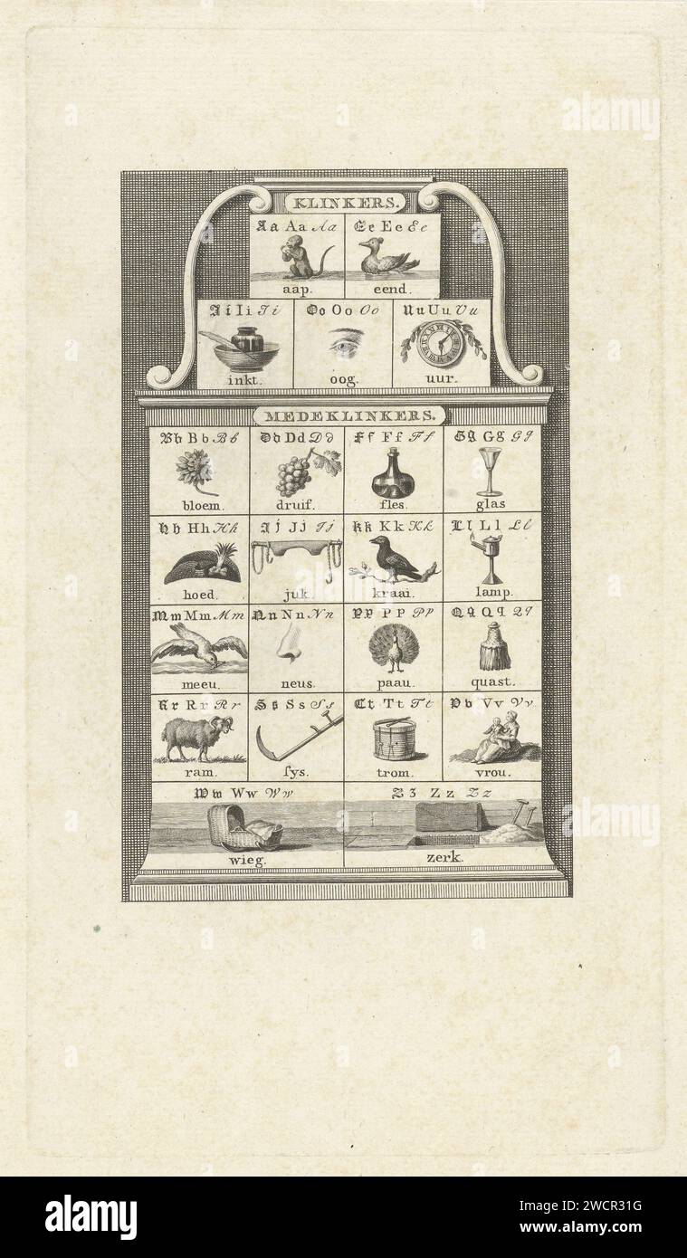 Letters of the Alphabet, Jacob Folkema, 1702 - 1767 print The letters ...