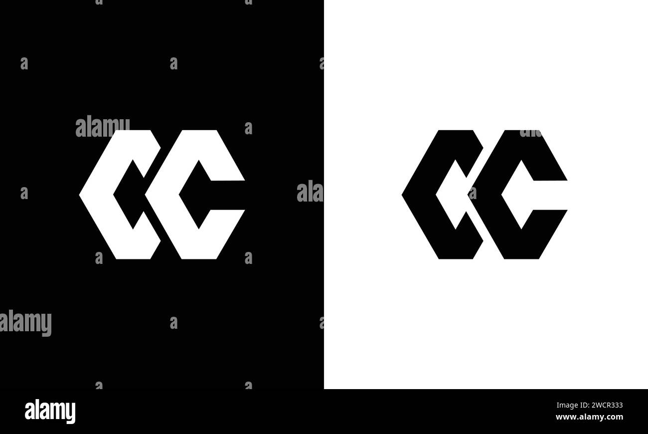 CC Letter Business Logo Design Alphabet Icon Vector Symbol Stock Vector