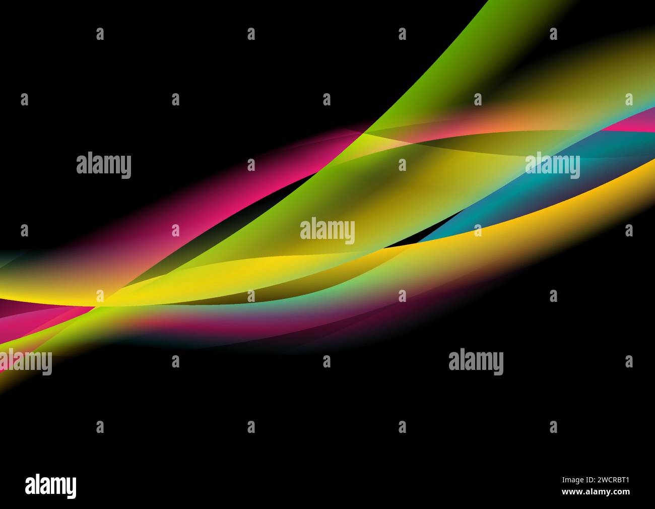 Colorful glossy waves abstract elegant background. Vector design Stock Vector