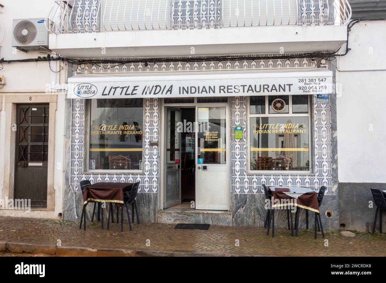 Little india Restaurant Tavira Portugal In Tavira December 30, 2023 Stock Photo
