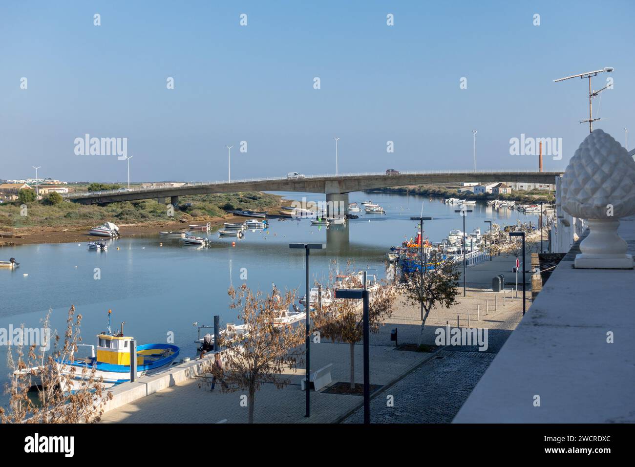 The Gilao River In Tavira The Algarve Portugal. Tavira December 30, 2023 Stock Photo