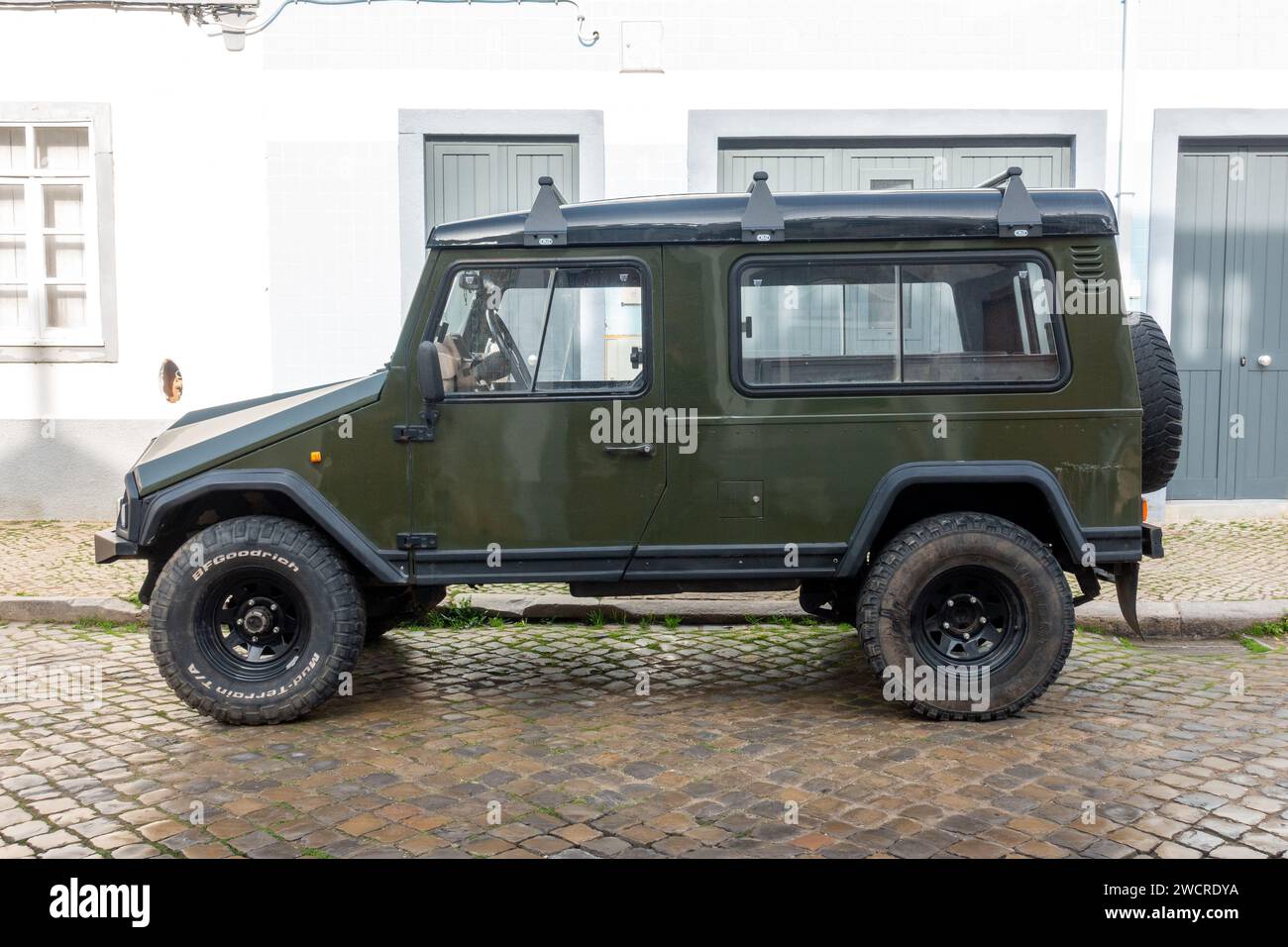 A  Portuguese SUV Vehicle UMM 4X4 Vehicle Made By União Metalo-Mecânica In Portugal Off Road Vehicle Stock Photo