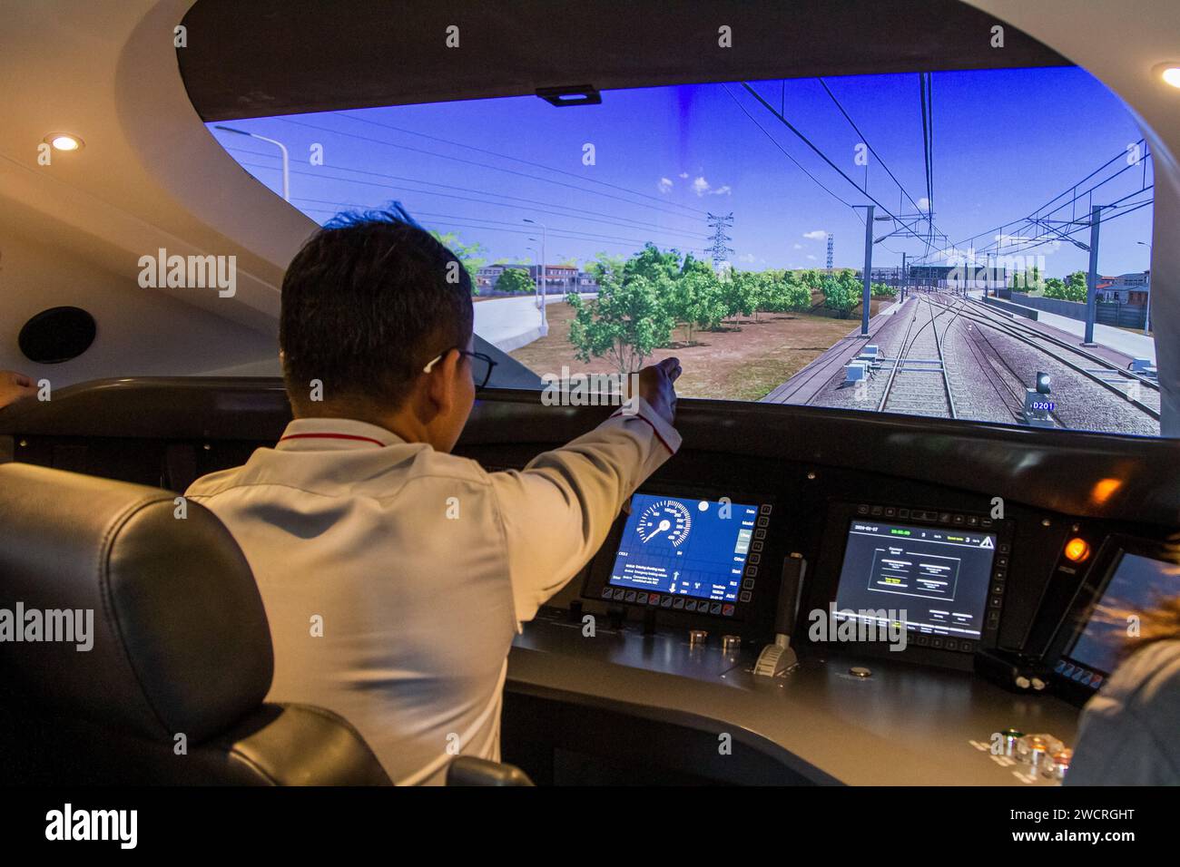 Java High Speed Train Bandung, West Java, Indonesia. 17th Jan, 2024. Electric Multiple Unit ...
