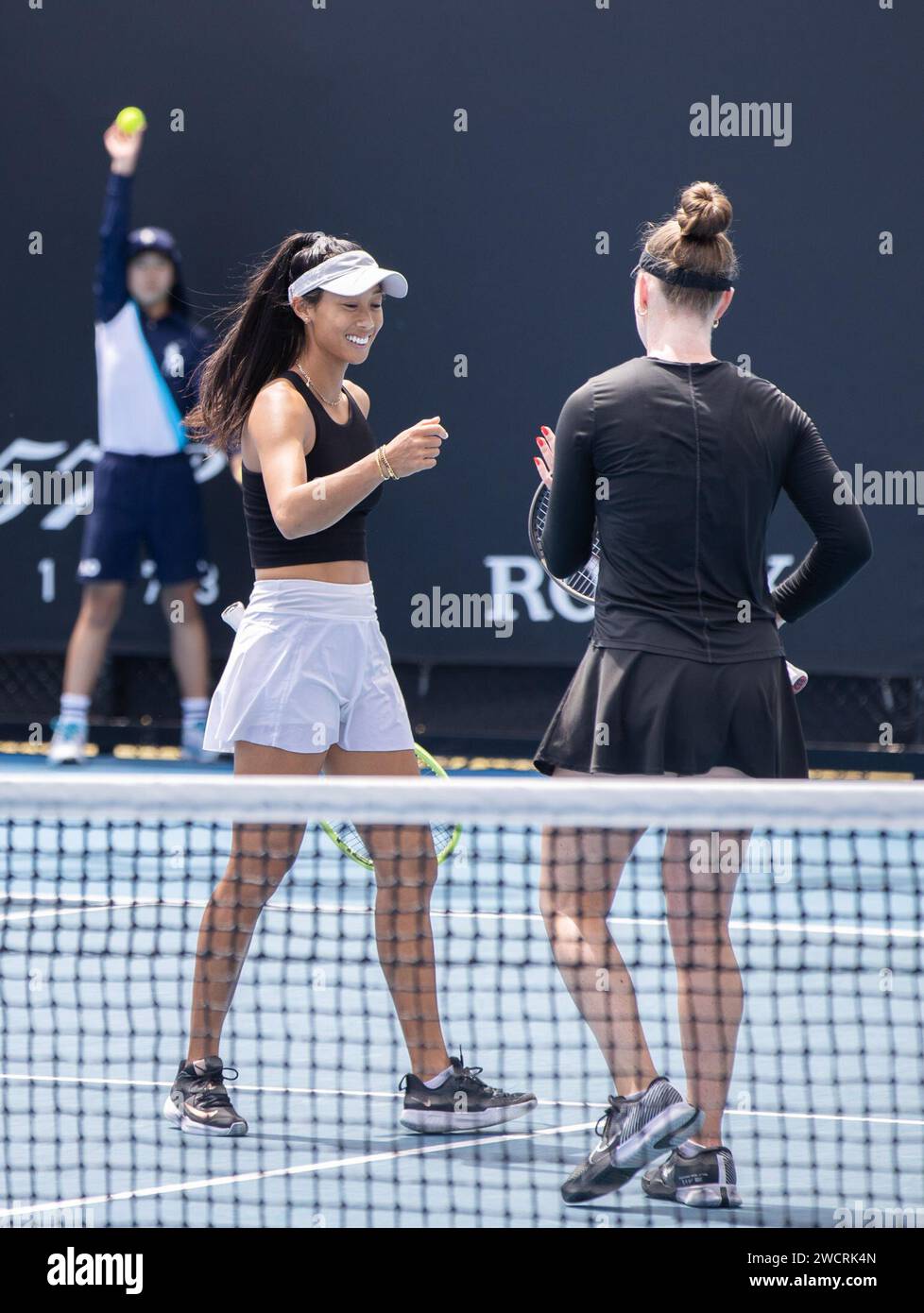 Melbourne, Australia. 17th Jan, 2025. Talia Gibson and Priscilla Hon(L