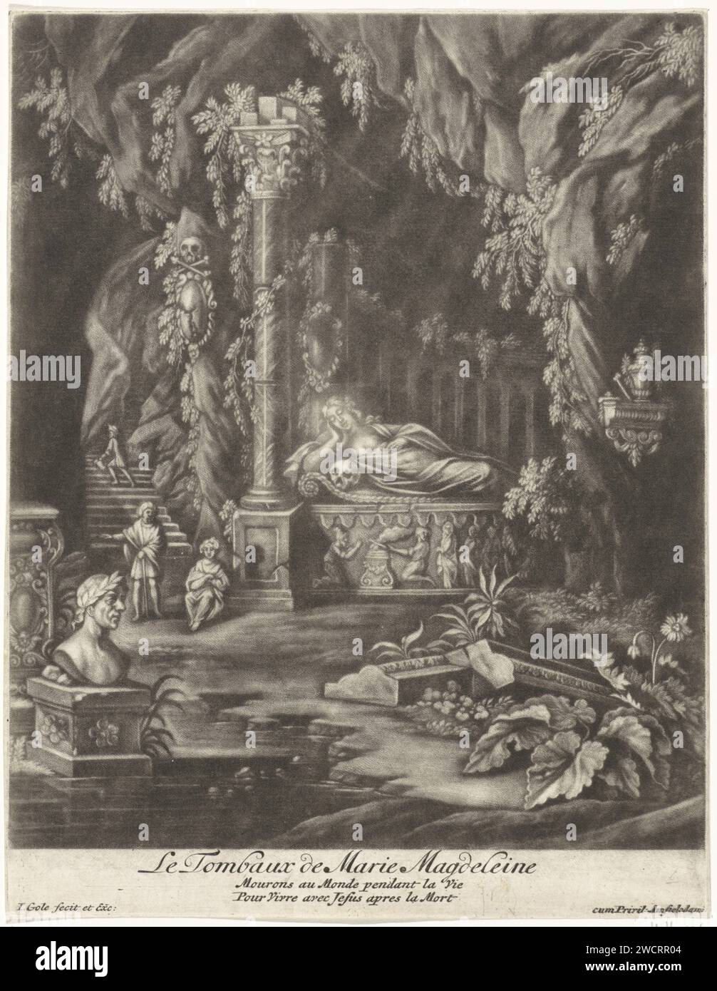 Tomb of Maria Magdalena, Jacob Gole, 1670 - 1724 print A number of ...