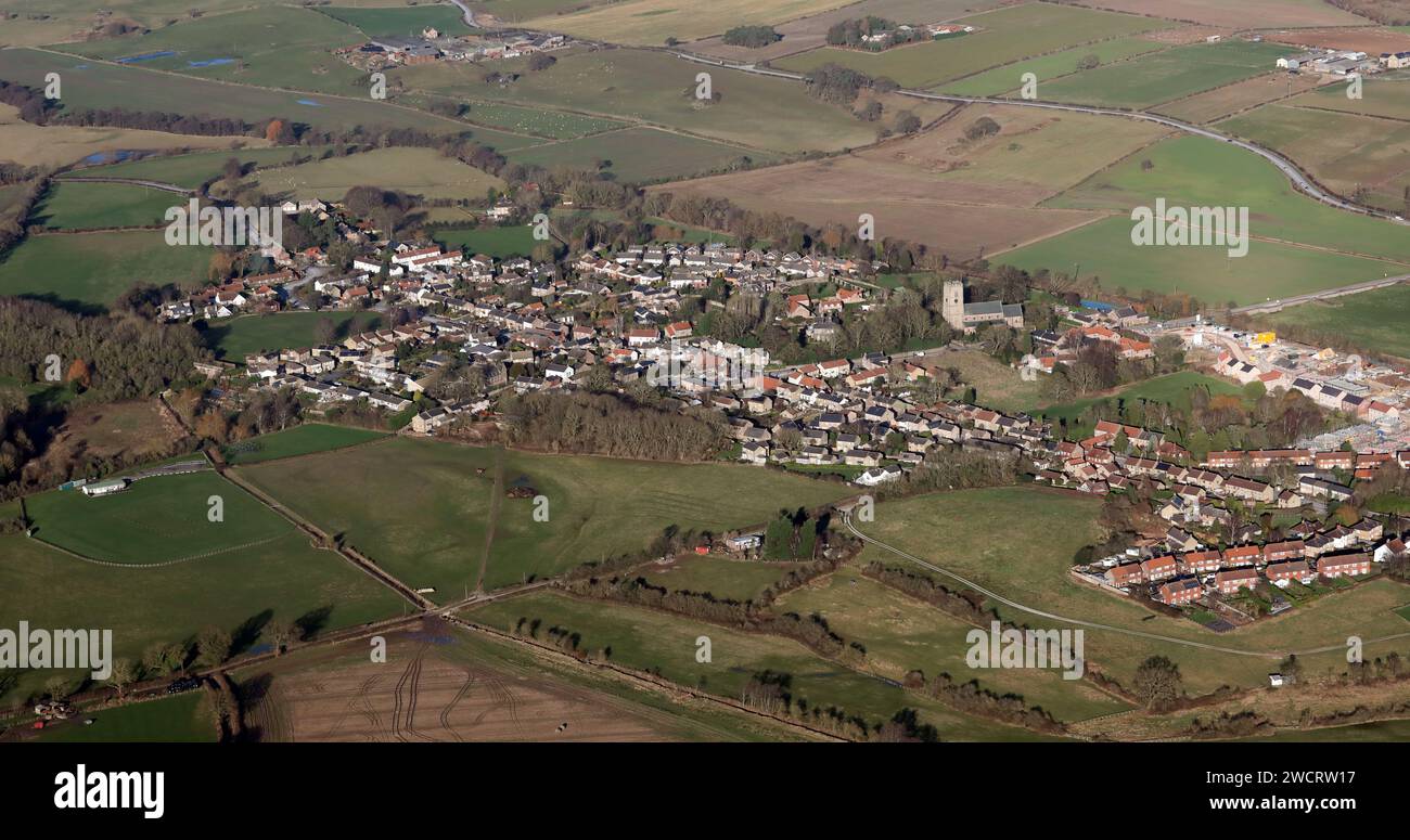 aerial view of Spofforth village Stock Photo