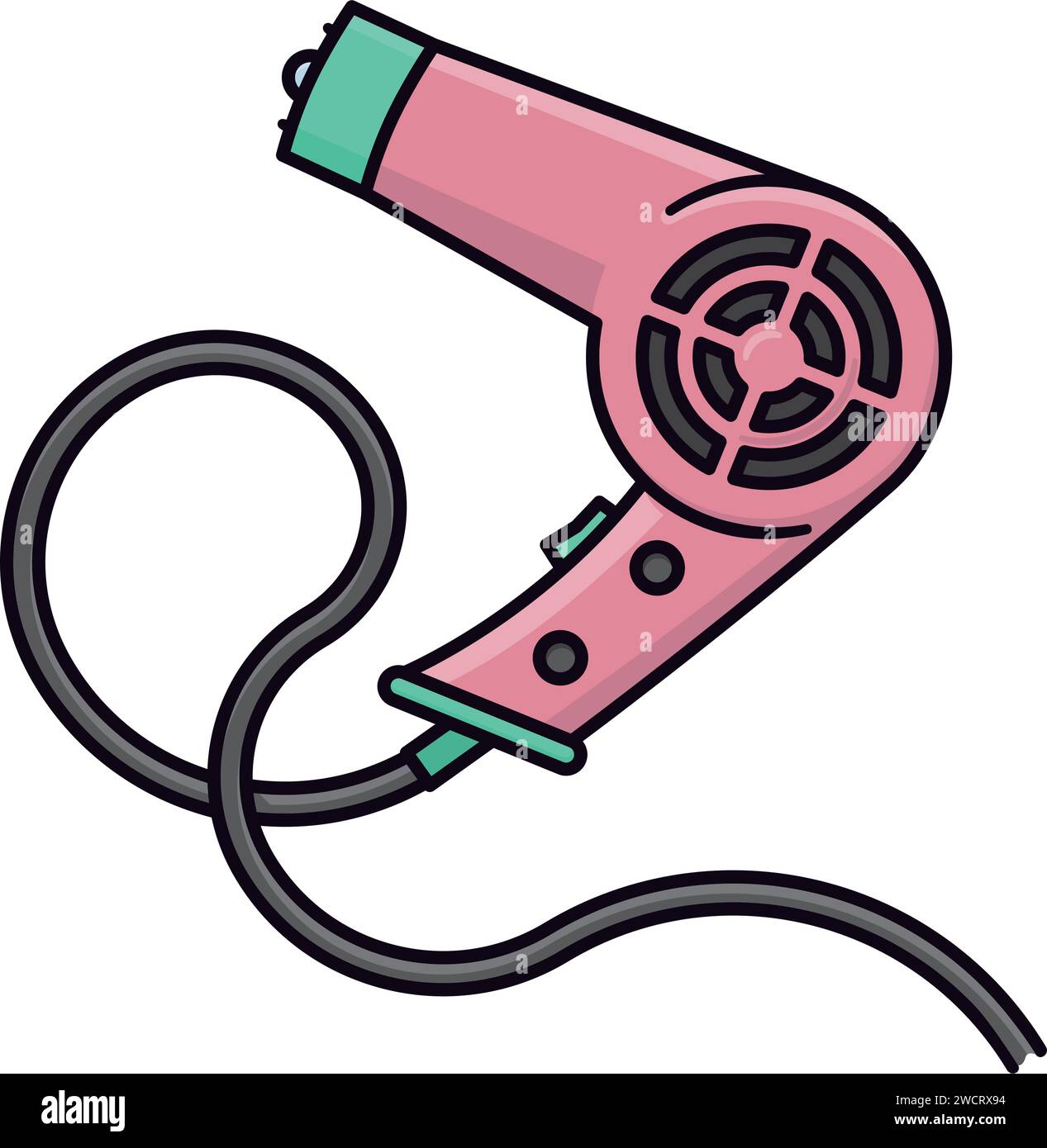 retro-hairdryer-isolated-vector-illustration-for-good-hair-day-on-march