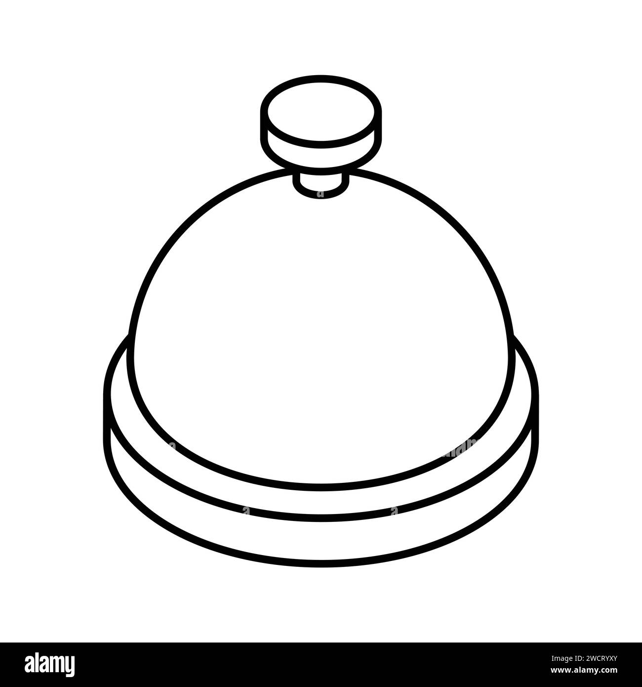 An isometric icon of food cloche in modern style, easy to use and download Stock Vector