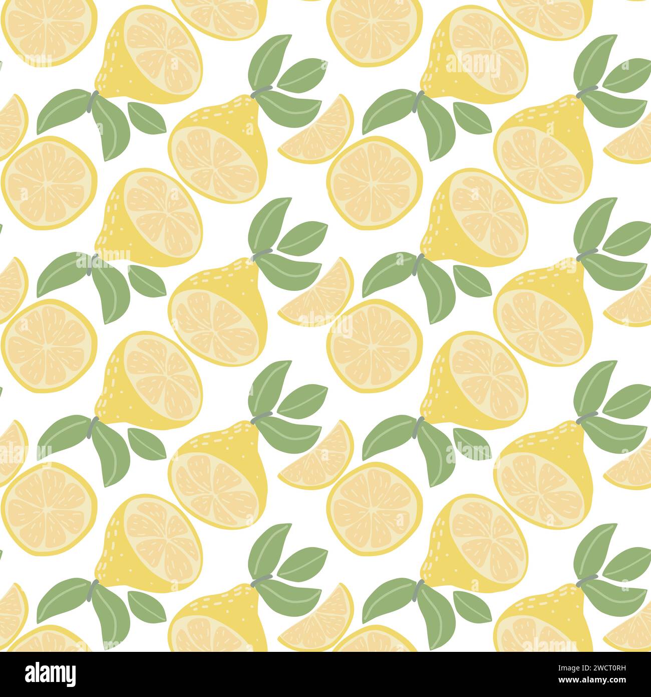 Botanical citrus seamless pattern vector illustration Stock Vector ...