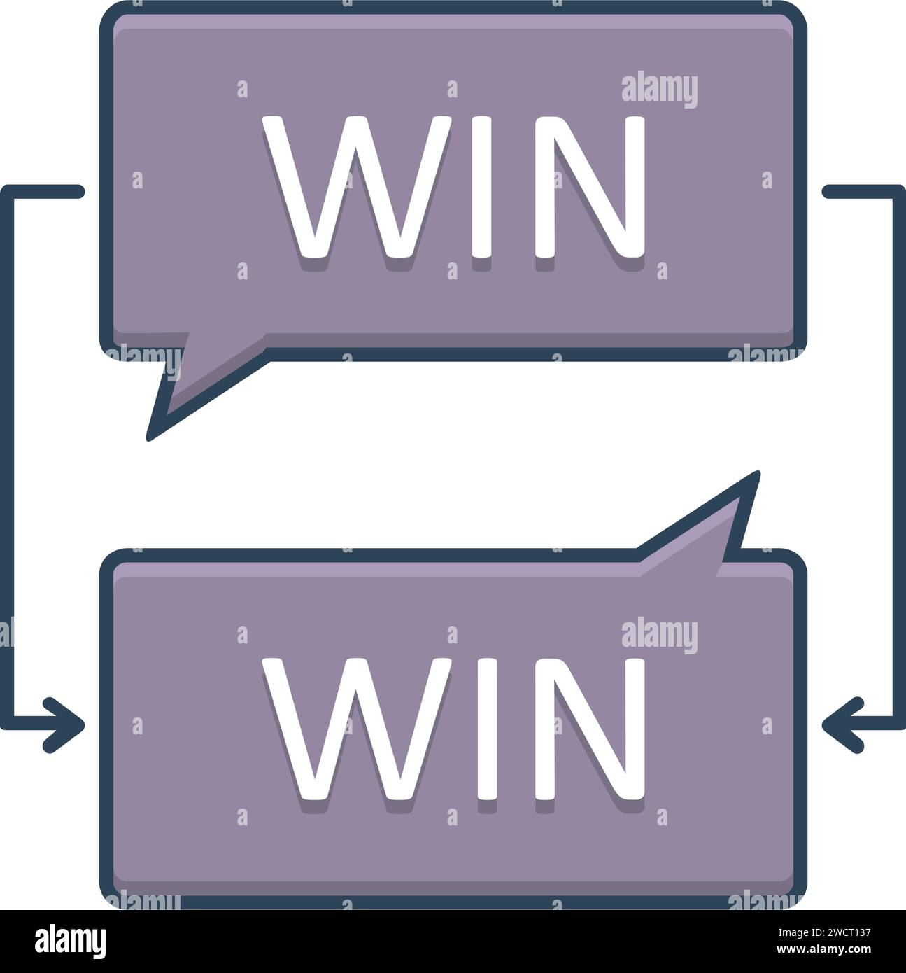 Icon for win win negotiation ,win Stock Vector Image & Art - Alamy