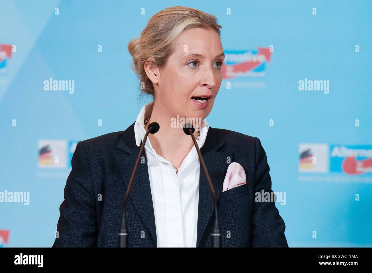 Alice Weidel beim Pressestatement zur Fraktionssitzung der AfD ...