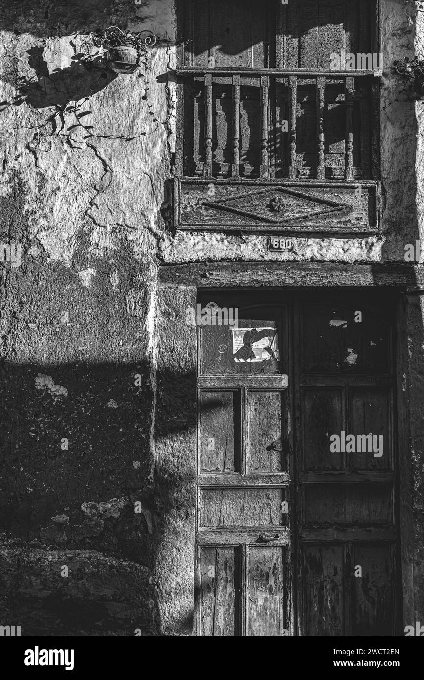 Cusco, Peru, Historical city center, house facade scenery, 2023 Stock