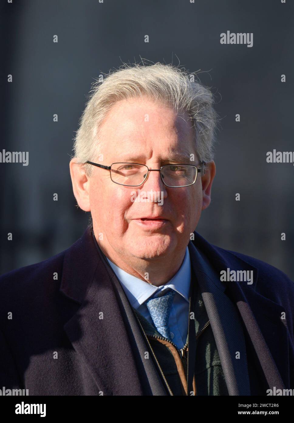 Charles William Harley Hay/ Earl of Kinnoull leaving the memorial