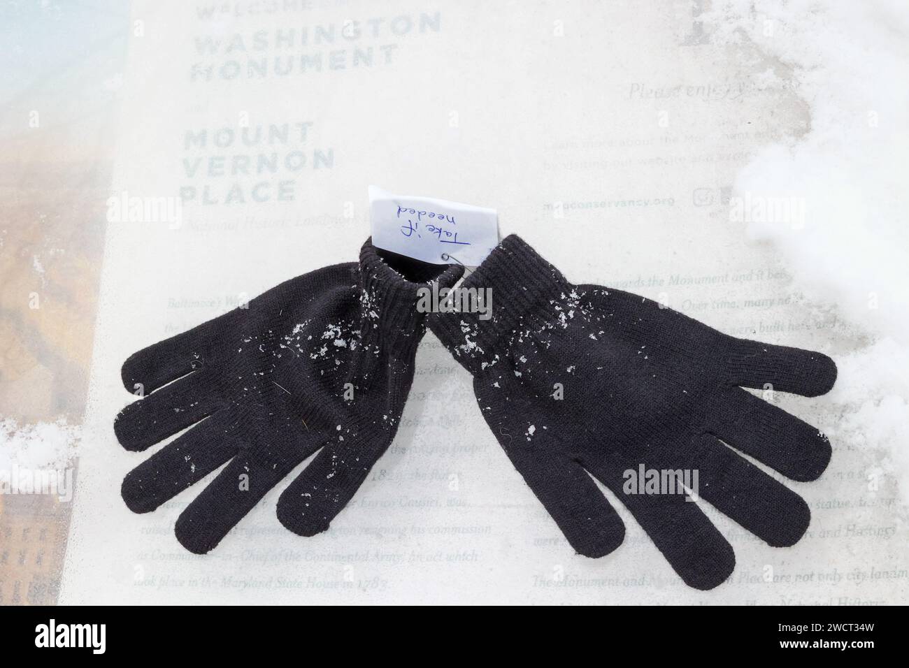 Baltimore, USA. 16th Jan, 2024. January 16, 2024 - Baltimore, MD, USA. Surprise snowfall drops a few inches of powder like snow. (Photo by Robyn Stevens Brody/Sipa USA) Credit: Sipa USA/Alamy Live News Stock Photo