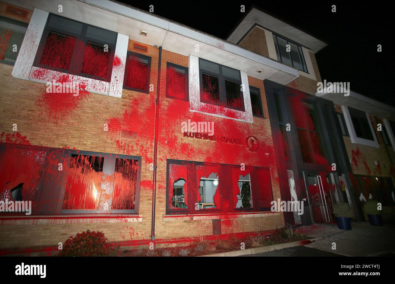 Milton Keynes, UK. 17th Jan, 2024. The exterior face of the office