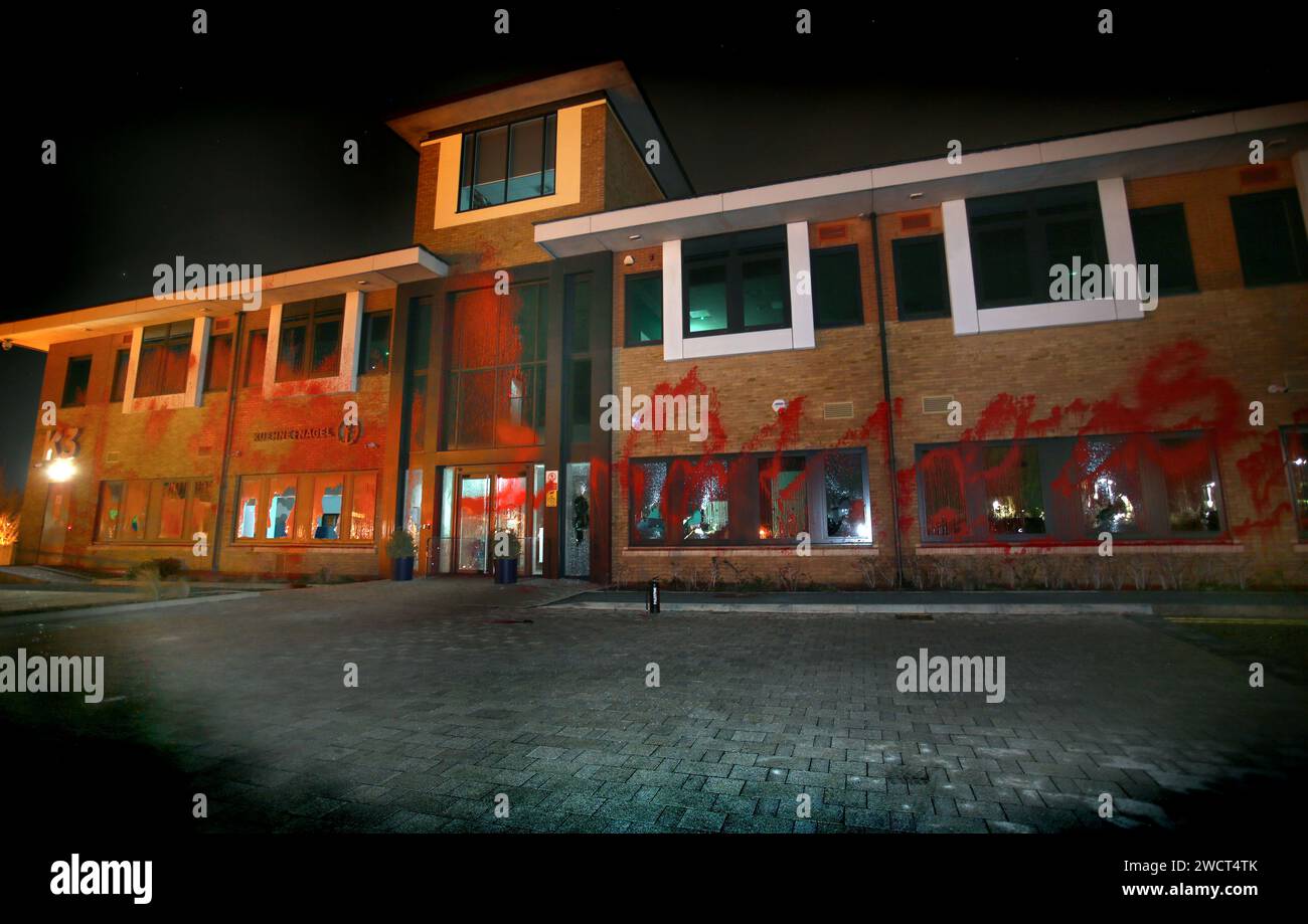 Milton Keynes, UK. 17th Jan, 2024. Along the whole length of the front