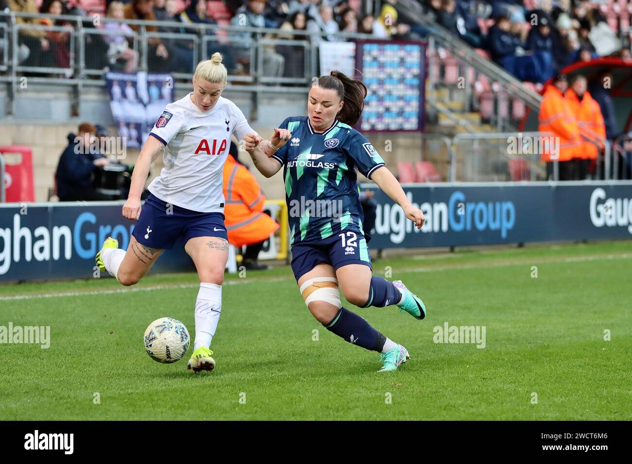 14/01/2024 Tottenham Hotspur Women v Sheffield United Women , FA Cup 4th Round. Stock Photo