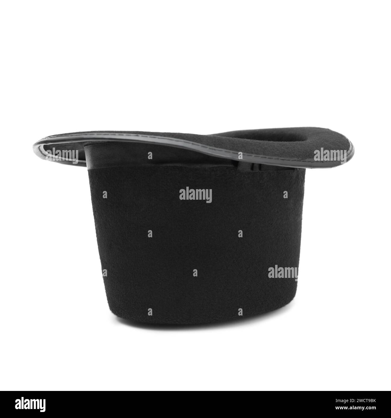 One magician top hat isolated on white Stock Photo - Alamy
