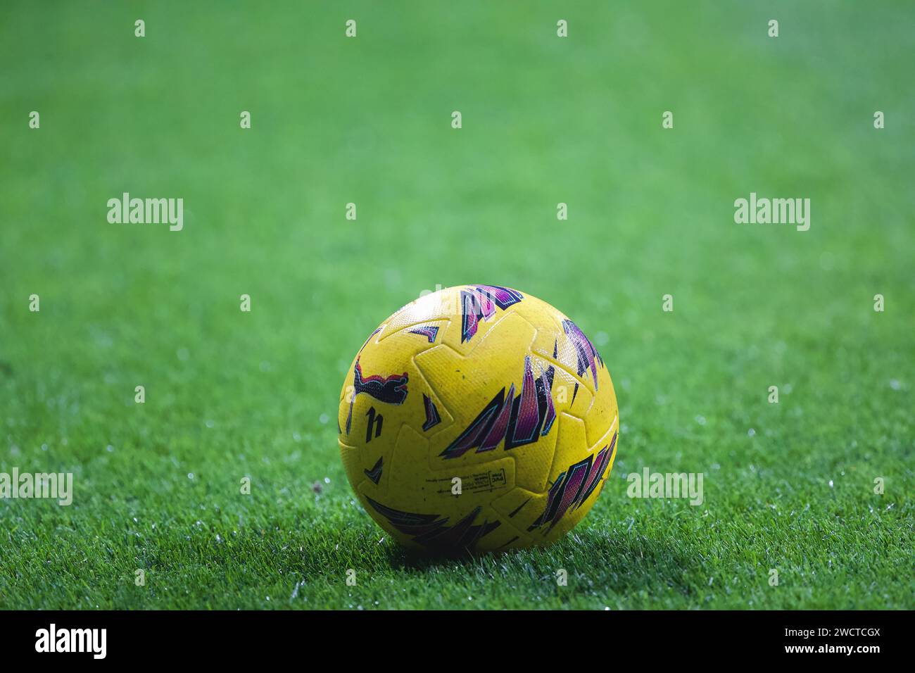 The official soccer ball in Spain. LaLiga presented the new Orbita ball, from the Puma brand, for the 2023/2024 season. Carlos Tartiere, Oviedo Stock Photo