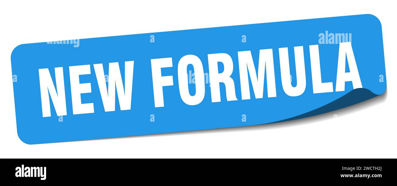 new formula sticker. new formula rectangular label isolated on white background Stock Vector
