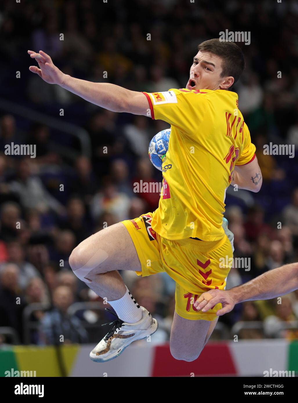 Marko Mitev 10 of North Macedonia North Macedonia vs Switzerland EHF