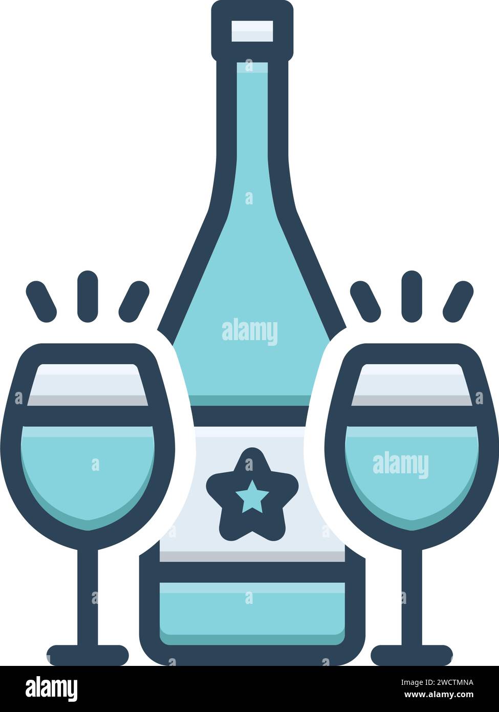 Icon for cava ,wine Stock Vector
