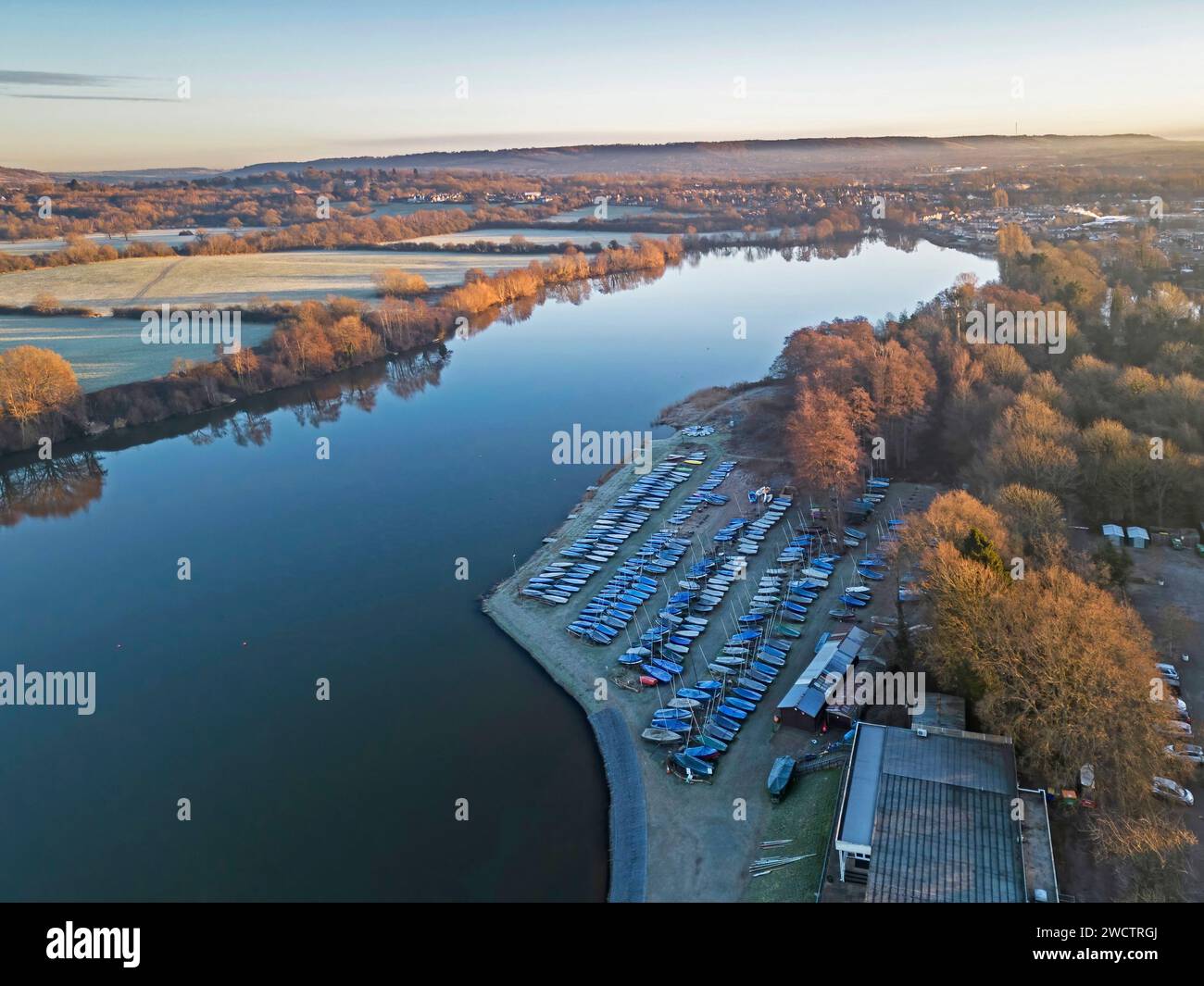 aerial view of chipstead lake near sevenoaks in kent Stock Photo Alamy