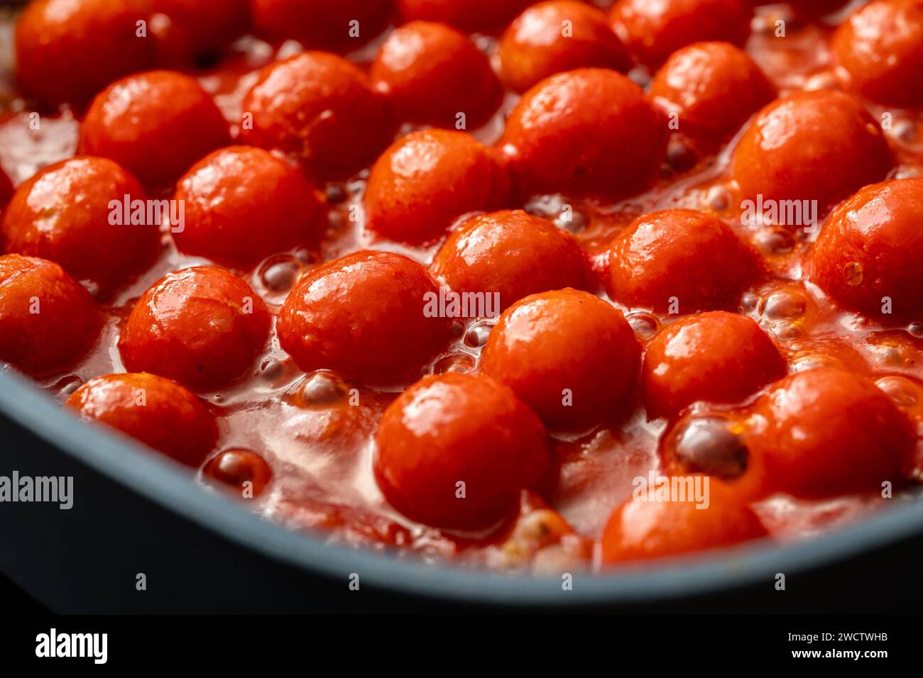 Augsburg, Bavaria, Germany January 13, 2024 Cherry tomatoes cooked