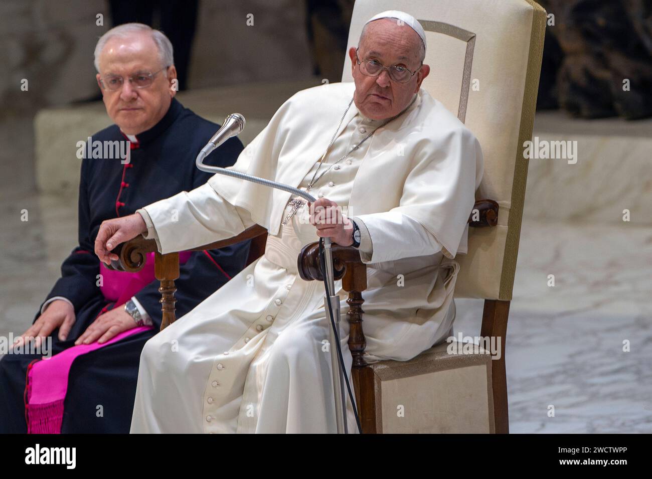 Vatican Vatican 17th Jan 2024 Italy Rome Vatican 2024117pope Francis Presides The Weekly General Audience At Paul Vi Hall In The Vatican Photograph By Alessia Giuliani Catholic Press Photo S Restricted To Editorial Use No Marketing No Advertising Campaigns Credit Independent Photo Agencyalamy Live News 2WCTWPP 