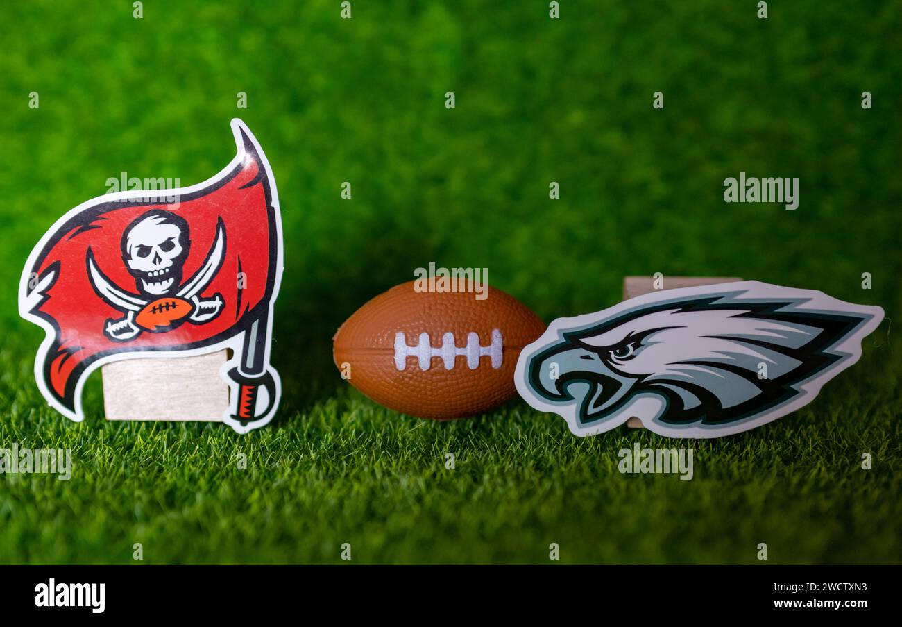 January 10, 2024, Las Vegas, USA, Emblems of football clubs