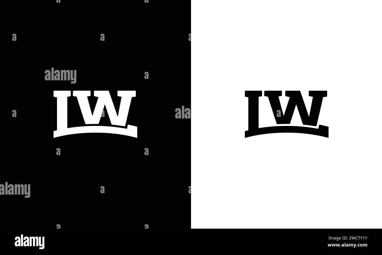 Logo design letter LW . Elegant modern. Vector template. Stock Vector