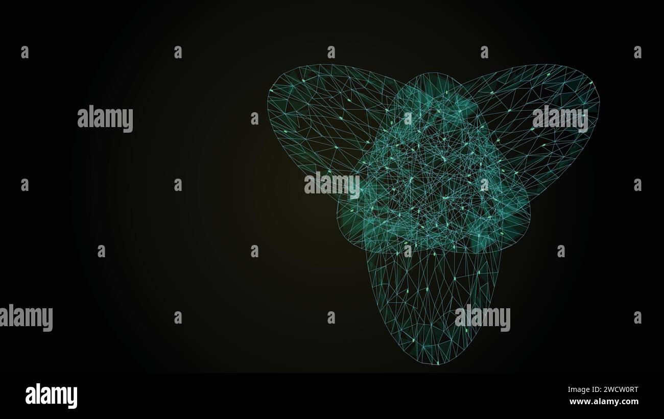 abstract futuristic dark background for network connection, computer ...