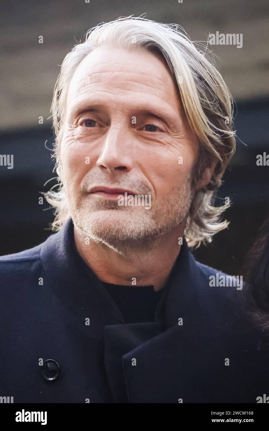 Milan, Italy. 15th Jan, 2024. Mads Mikkelsen is attending the Milan