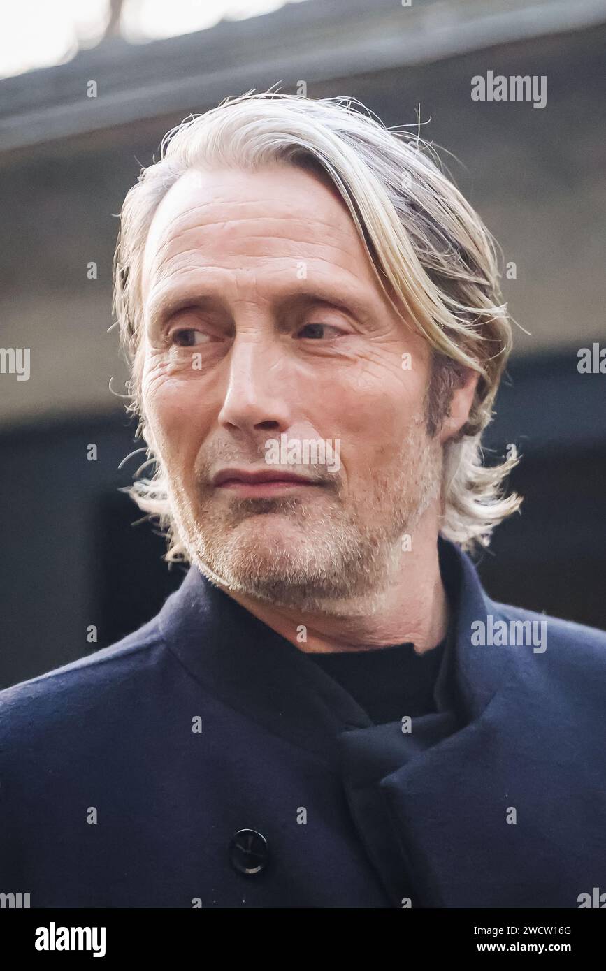 Milan, Italy. 15th Jan, 2024. Mads Mikkelsen is attending the Milan