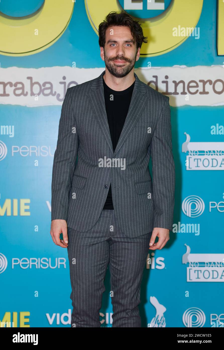 Mexico City, Mexico. 16th Jan, 2024. Giuseppe Gamba is attending the red carpet of the Roomie film premiere at Cinepolis Perisur in Mexico City, Mexico, on January 16, 2024. (Photo by Luis Marin/Eyepix Group) Credit: NurPhoto SRL/Alamy Live News Stock Photo