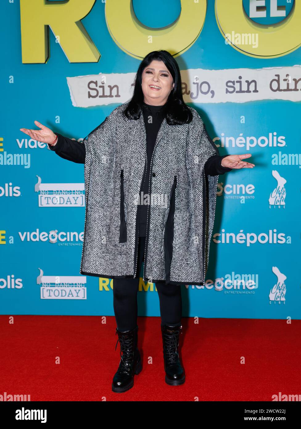 Mexico City, Mexico. 16th Jan, 2024. Victoria Ruffo is attending the red carpet of the Roomie film premiere at Cinepolis Perisur in Mexico City, Mexico, on January 16, 2024. (Photo by Luis Marin/Eyepix Group) Credit: NurPhoto SRL/Alamy Live News Stock Photo