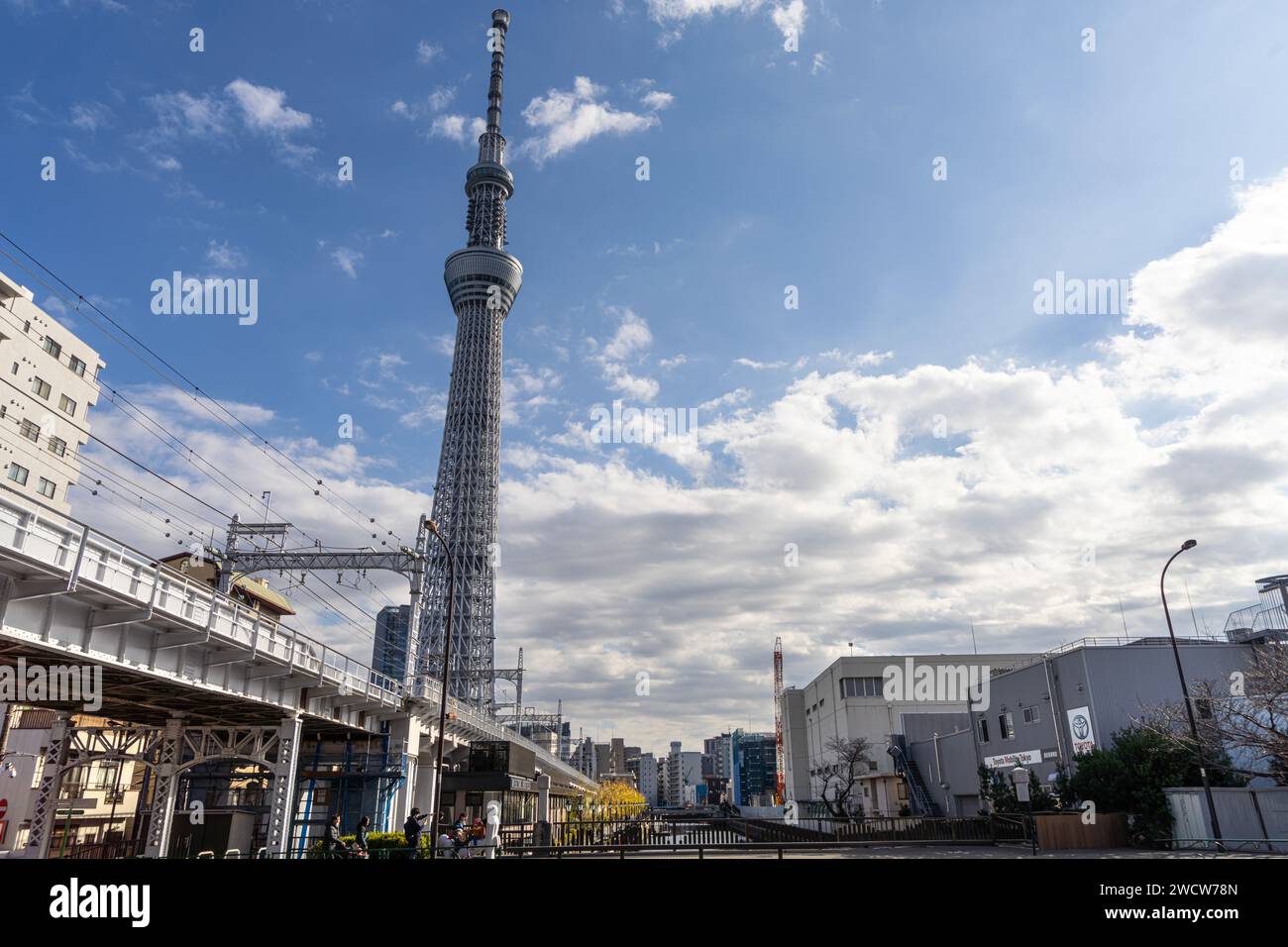 Tokyo, Japan. January 2024. the Tokyo skytree tower in the city centre Stock Photo