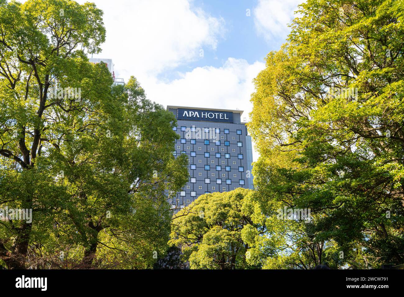 Tokyo, Japan. January 2024. facade of the APA Hotel building in the ...