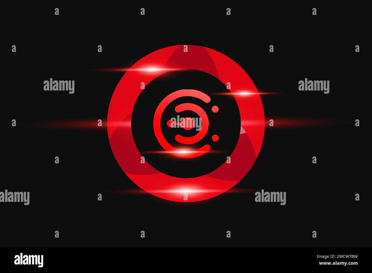 EO Red logo Design. Vector logo design for business. Stock Vector