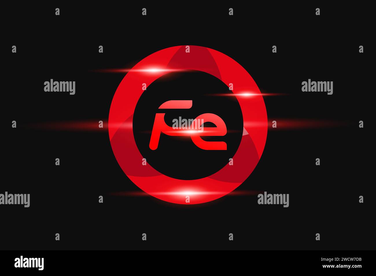 FE Red logo Design. Vector logo design for business. Stock Vector