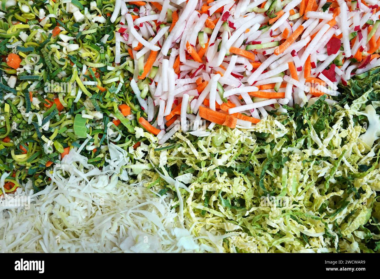 Cutted fresh vegetables Stock Photo