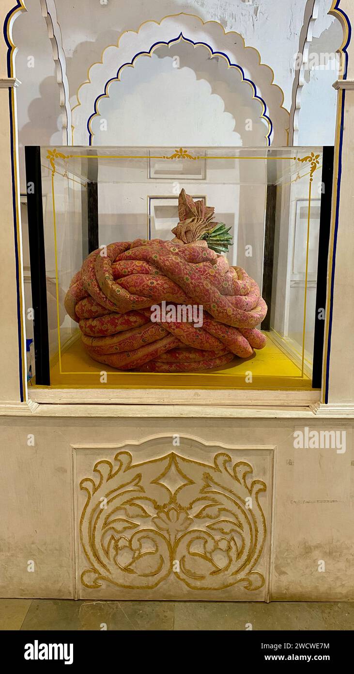 The largest Rajasthani Hat in the world kept in Bagore ki Haveli