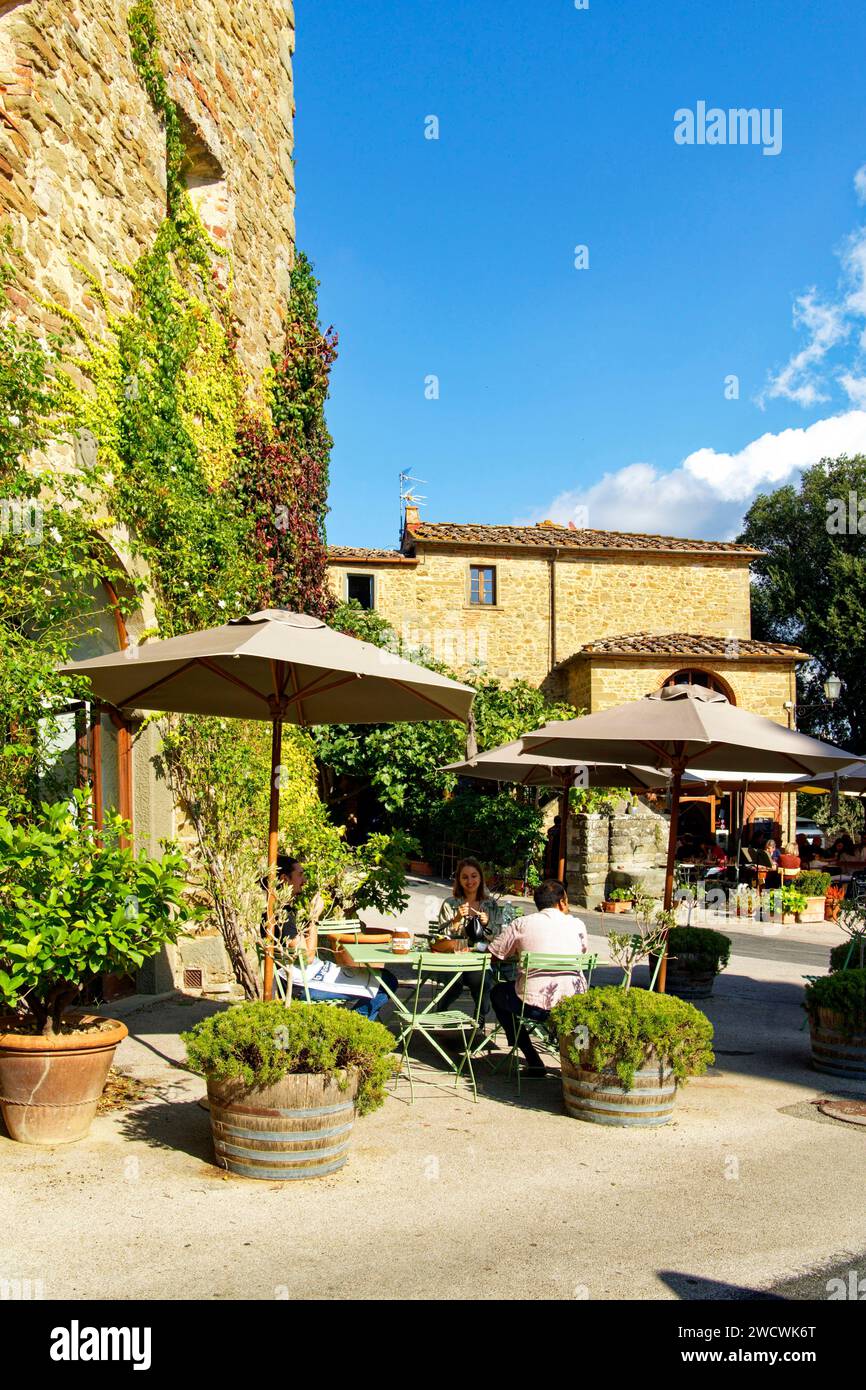 Italy, Tuscany, Chianti Wine Region, Radda in Chianti, Castello di Volpaia Stock Photo