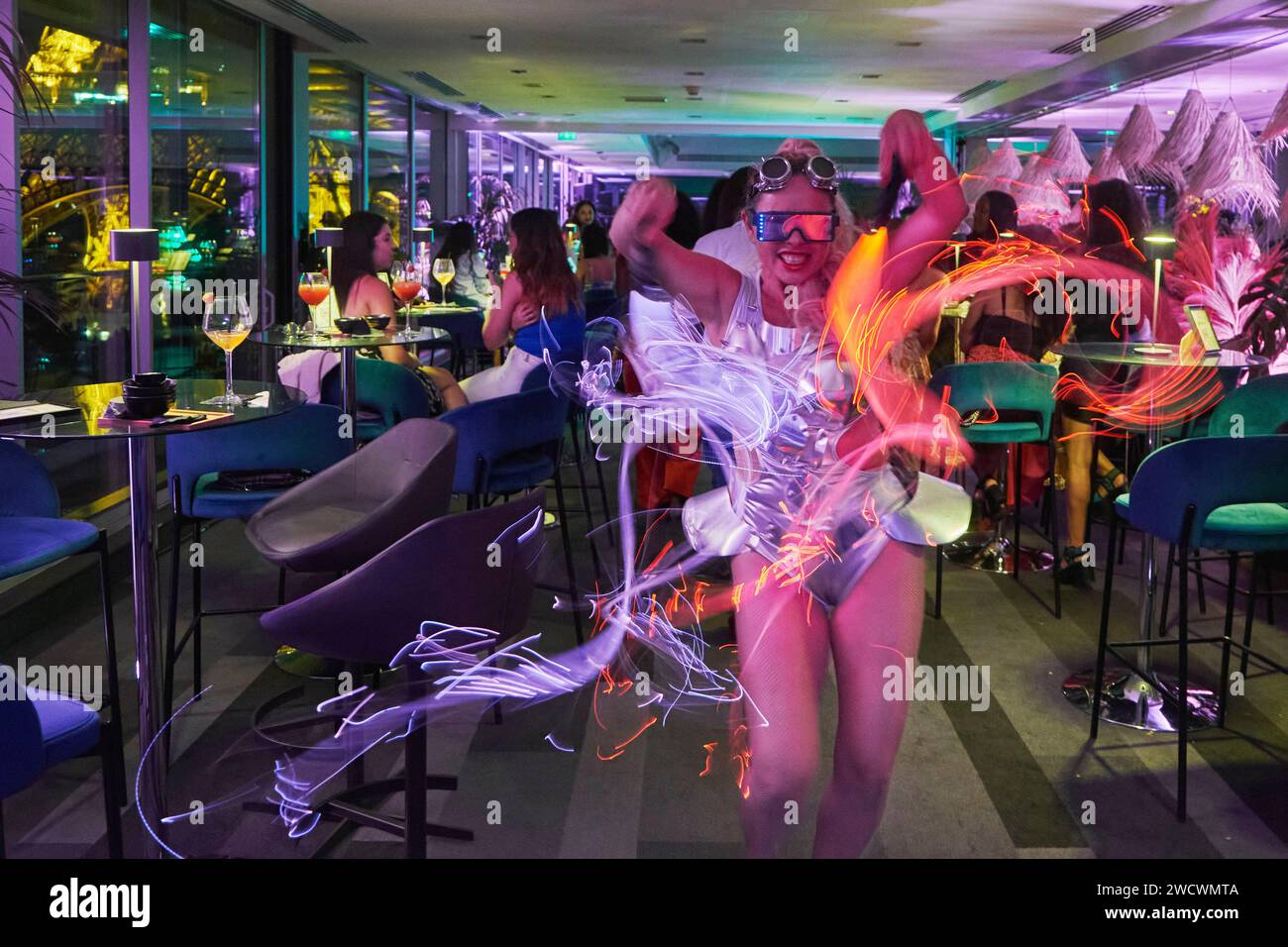 France, Paris, le 10e Ciel, ephemeral tapas bar on the 10th floor of