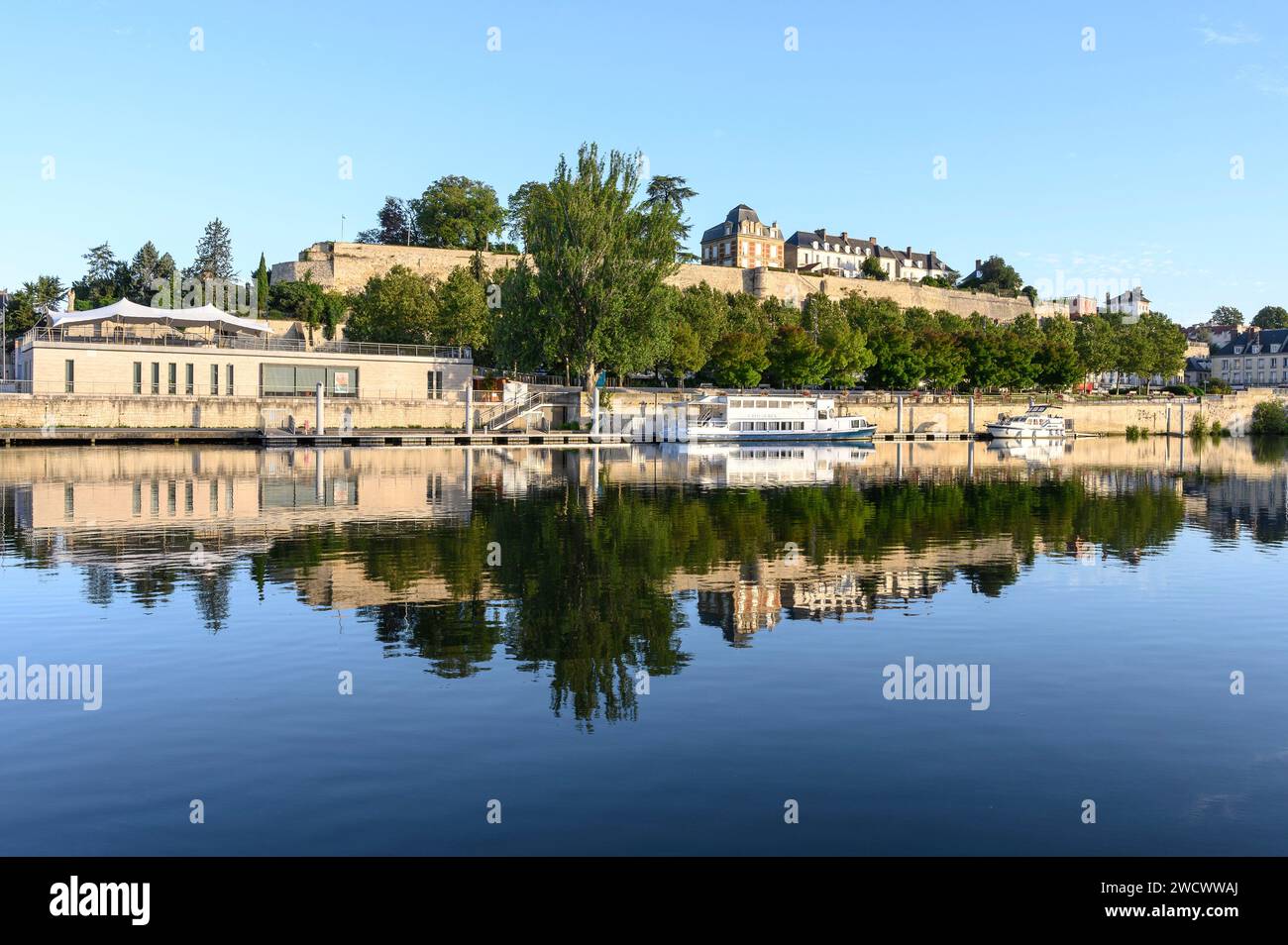 France, Val d'Oise, Pontoise, old townn from Saint-Ouenn l'Aumone Stock Photo