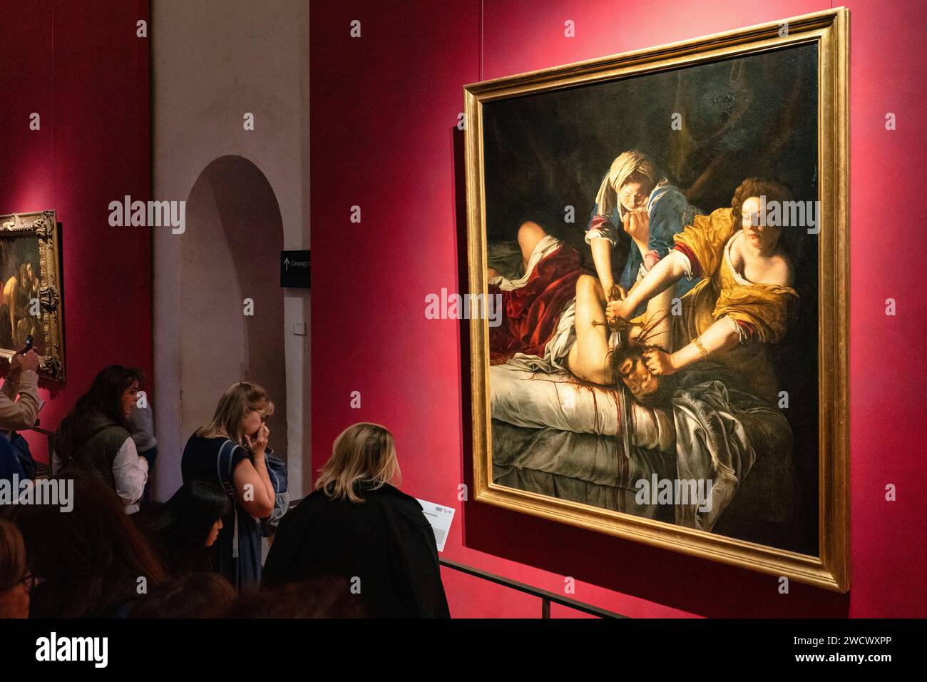 Italy, Toscane, Florence, Galleria degli Uffizi, Judith Slaying Holofernes, painting by Baroque artist Artemisia Gentileschi Stock Photo
