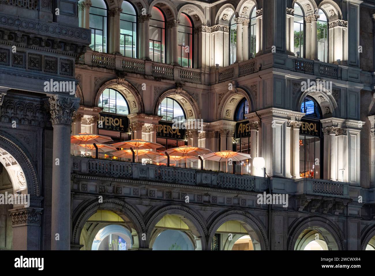Italy, Lombardie, Milan, Dome Square, Galleria Vittorio Emanuele II prestigious historic shopping gallery in neoclassical style Stock Photo