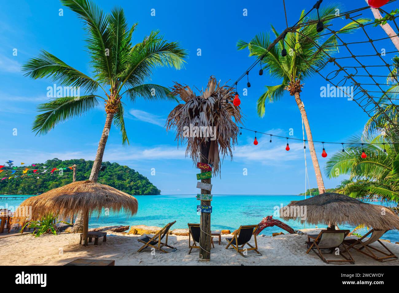 Thailand, Trat province, Ko Kood (or Ko Kut) island, Bang Bao Beach Stock Photo