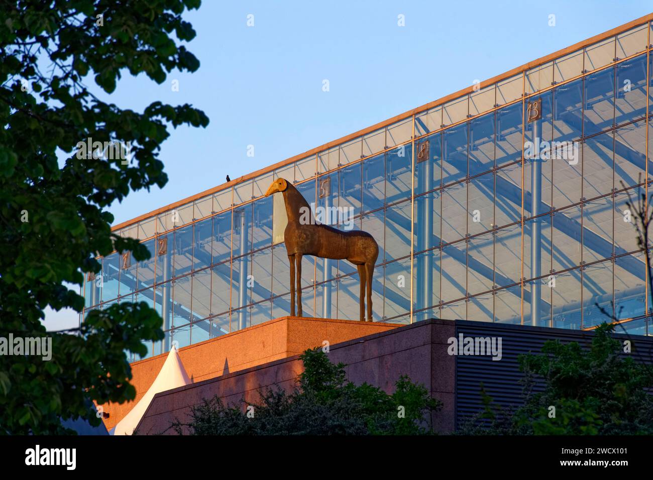 France, Bas Rhin, Strasbourg, Museum of Modern and Contemporary Art of Strasbourg (MAMCS) by architect Adrien Fainsilber Stock Photo